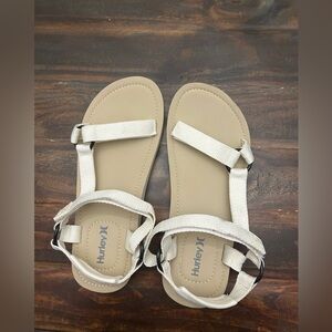 Hurley White Ankle Strap Sandals
